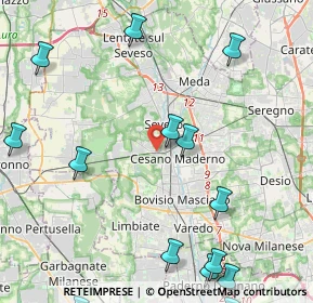 Mappa Via Friuli, 20031 Cesano Maderno MB, Italia (6.188)
