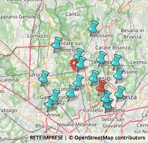 Mappa Via Friuli, 20031 Cesano Maderno MB, Italia (7.00588)