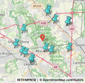Mappa Via Cardinal Schuster, 20027 Rescaldina MI, Italia (4.35071)