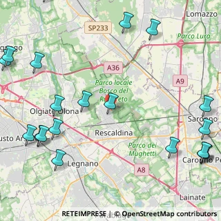 Mappa Via Cardinal Schuster, 20027 Rescaldina MI, Italia (6.4655)
