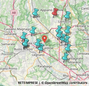 Mappa Via Cardinal Schuster, 20027 Rescaldina MI, Italia (7.09235)