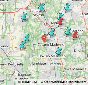 Mappa Via Julia, 20031 Cesano Maderno MB, Italia (4.24364)