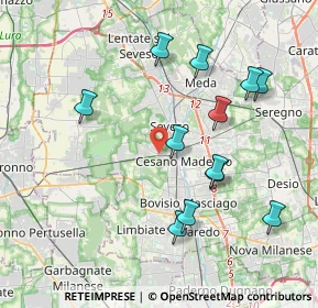 Mappa Via Julia, 20031 Cesano Maderno MB, Italia (3.95083)