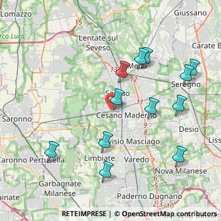 Mappa Via Julia, 20031 Cesano Maderno MB, Italia (4.3925)