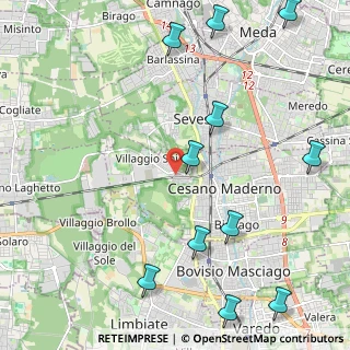 Mappa Via Julia, 20031 Cesano Maderno MB, Italia (2.83727)