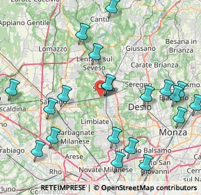 Mappa Via Julia, 20031 Cesano Maderno MB, Italia (9.6015)