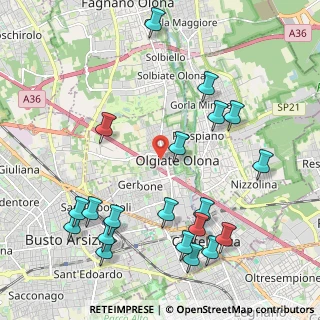 Mappa Via Oriani, 21057 Olgiate Olona VA, Italia (2.469)