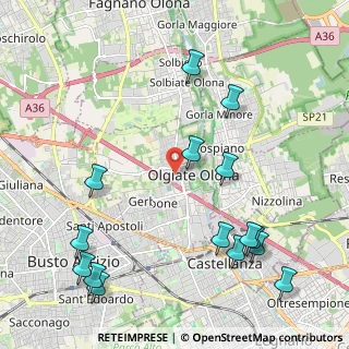 Mappa Via Oriani, 21057 Olgiate Olona VA, Italia (2.61533)