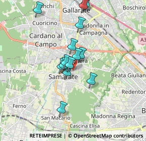 Mappa Via V Giornate, 21017 Samarate VA, Italia (1.44143)