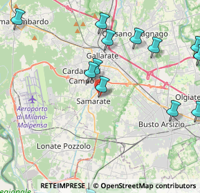 Mappa Via V Giornate, 21017 Samarate VA, Italia (5.14692)