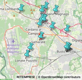 Mappa Via V Giornate, 21017 Samarate VA, Italia (4.13647)