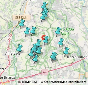 Mappa Via della Cooperazione, 20883 Mezzago MB, Italia (3.4355)
