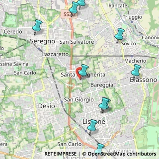 Mappa Via Montelungo, 20851 Santa Margherita MB, Italia (2.94273)