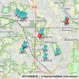 Mappa Via Montelungo, 20851 Santa Margherita MB, Italia (2.49143)
