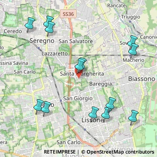 Mappa Via Montelungo, 20851 Santa Margherita MB, Italia (2.60462)
