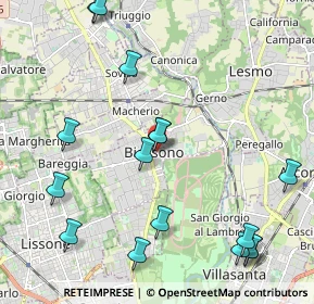 Mappa Via Segramora, 20046 Biassono MB, Italia (2.54188)