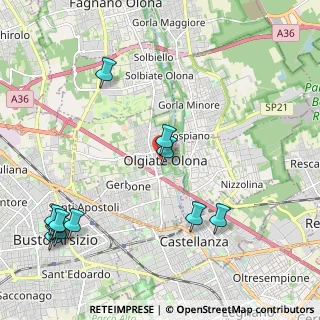 Mappa Via Giuseppe Mazzini, 21057 Olgiate Olona VA, Italia (2.70833)