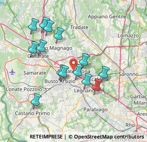 Mappa Via Giuseppe Mazzini, 21057 Olgiate Olona VA, Italia (6.83)