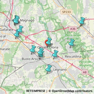Mappa Via Giuseppe Mazzini, 21057 Olgiate Olona VA, Italia (4.60615)