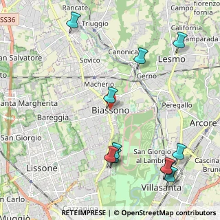 Mappa Via San Martino, 20853 Biassono MB, Italia (2.66727)