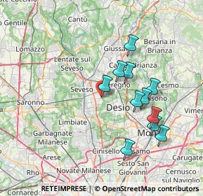 Mappa Via per Desio, 20813 Desio MB, Italia (6.70364)