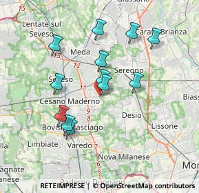 Mappa Via per Desio, 20813 Desio MB, Italia (3.3225)