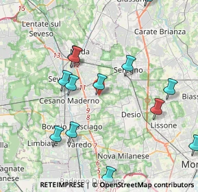 Mappa Via per Desio, 20813 Desio MB, Italia (4.44538)