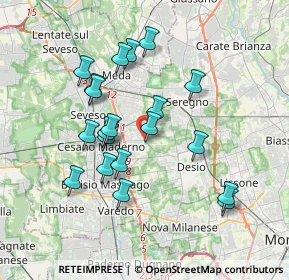 Mappa Via per Desio, 20813 Desio MB, Italia (3.3515)