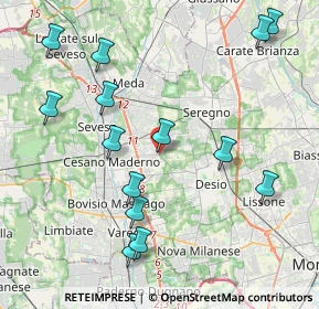 Mappa Via per Desio, 20813 Desio MB, Italia (4.615)