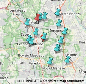 Mappa Via per Desio, 20813 Desio MB, Italia (3.30882)