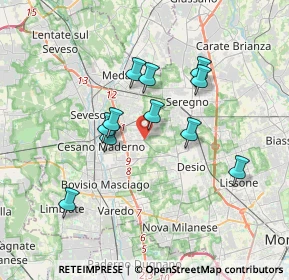 Mappa Via per Desio, 20813 Desio MB, Italia (3.04091)