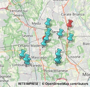 Mappa Via per Desio, 20813 Desio MB, Italia (3.28462)