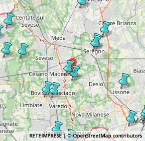 Mappa Via per Desio, 20813 Desio MB, Italia (6.157)