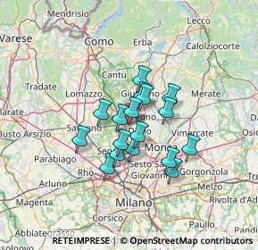 Mappa Via per Desio, 20813 Desio MB, Italia (9.21941)