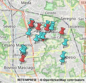 Mappa Via per Desio, 20813 Desio MB, Italia (1.549)