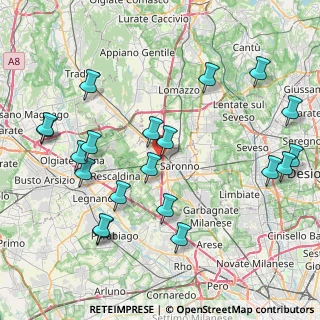 Mappa Via dei Campazzi, 21040 Gerenzano VA, Italia (9.4045)
