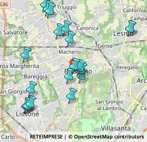 Mappa Via Cesare Battisti, 20853 Biassono MB, Italia (2.2325)