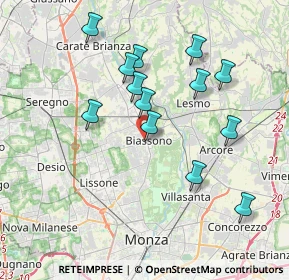 Mappa Via Cesare Battisti, 20853 Biassono MB, Italia (3.59)