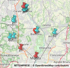 Mappa Via Cesare Battisti, 20853 Biassono MB, Italia (4.92)