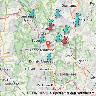 Mappa Superstrada Milano - Meda - Lentate, 20811 Cesano Maderno MB, Italia (3.89545)