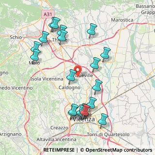 Mappa Via F. Turati, 36031 Dueville VI, Italia (8.764)