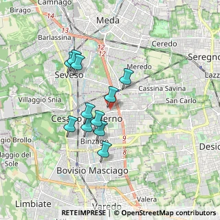 Mappa Via Alberto da Giussano, 20811 Cesano Maderno MB, Italia (1.48818)