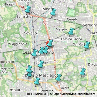 Mappa Via Alberto da Giussano, 20811 Cesano Maderno MB, Italia (2.42929)