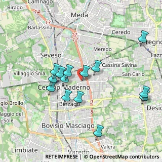Mappa Via Alberto da Giussano, 20811 Cesano Maderno MB, Italia (1.82286)