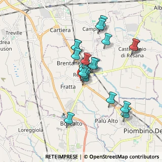 Mappa Piazza Alcide De Gasperi, 31023 Resana TV, Italia (1.545)