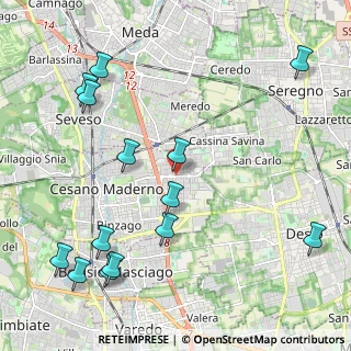 Mappa CESANO MADERNO Molinello-Molino Arese, 20031 Cesano Maderno MB, Italia (2.645)