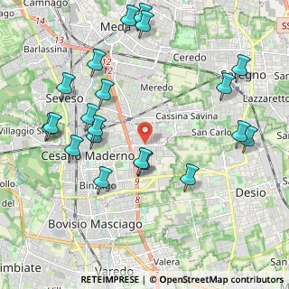 Mappa CESANO MADERNO Molinello-Molino Arese, 20031 Cesano Maderno MB, Italia (2.3535)