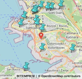 Mappa Via Capodistria, 34146 Trieste TS, Italia (2.348)