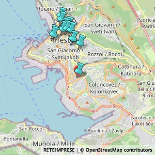 Mappa Via Capodistria, 34146 Trieste TS, Italia (2.22143)