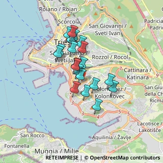 Mappa Via Capodistria, 34146 Trieste TS, Italia (1.2905)